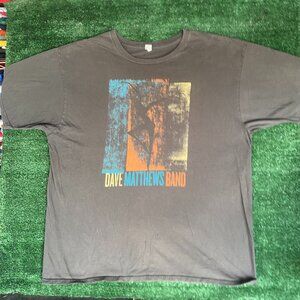 Vintage Y2K Dave Matthews Band Fire Dancer T-Shirt Hippie Rock Grunge Faded DMB
